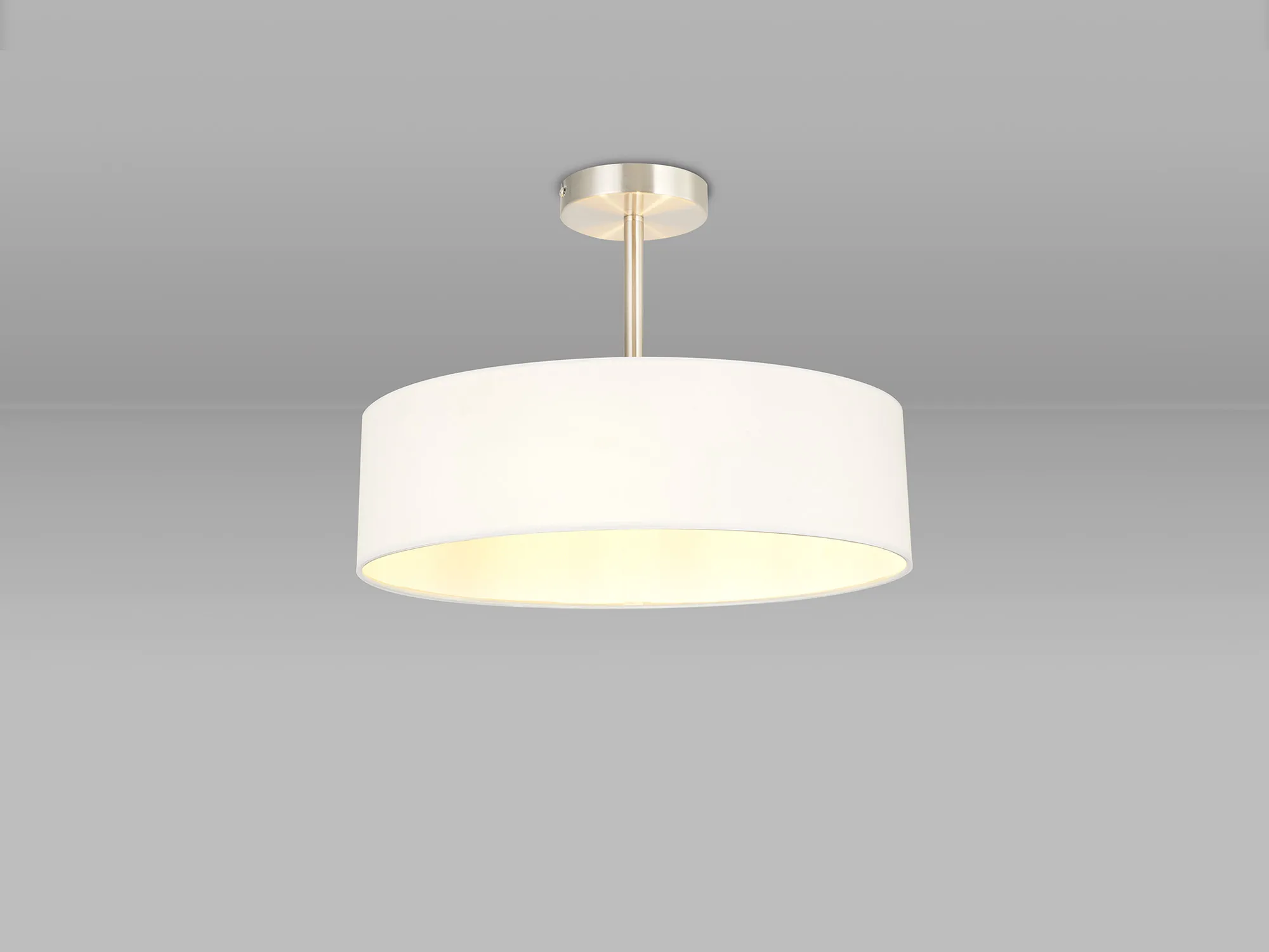 Baymont SN WH Ceiling Lights Deco Semi Flush Fittings Baymont SN WH Ceiling Lights Deco Semi Flush Fittings